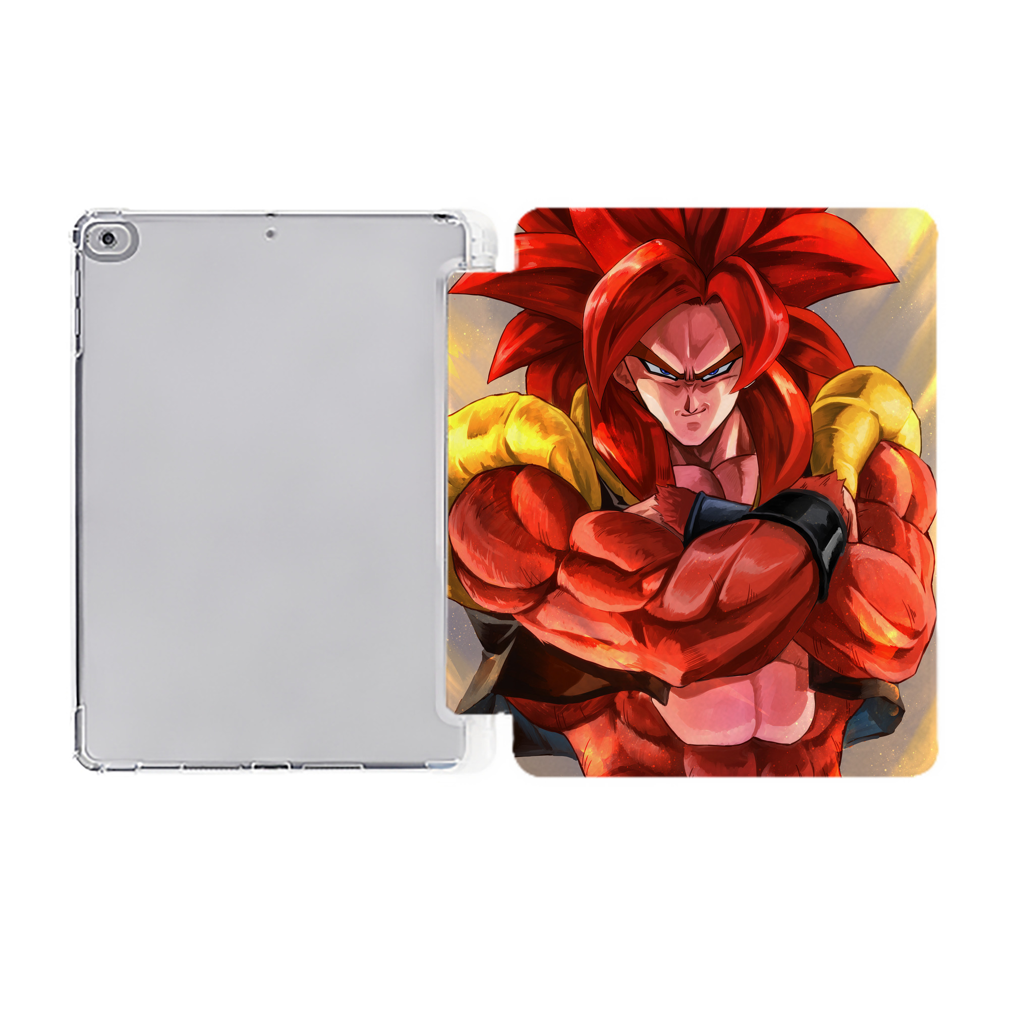 （画像用） ドラゴンボール DRAGON BALL IPad ケース ペン収納付き 三つ折りスタンド PUレザー×シリコン 対応機種9.5/10.5/10.9インチ